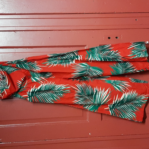 Tropical Red Strapless Jumpsuit - Picture 3 of 5